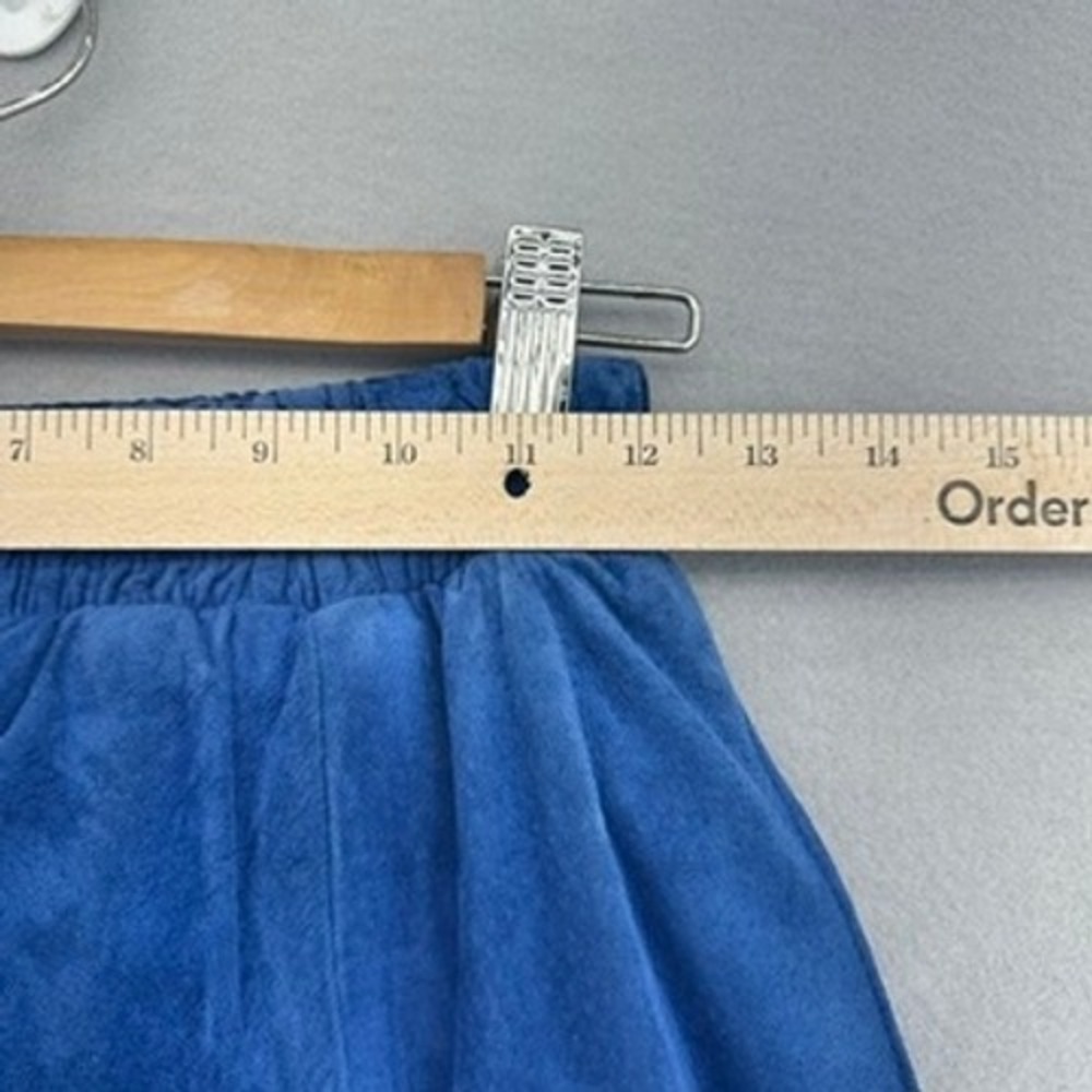VTG Leathercraft Process Blue Suede Leather Midi Skirt High Waist 24" 1980s 80s - Picture 4 of 12
